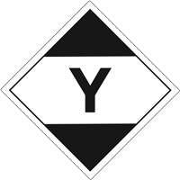 "Y" Limited Quantity Air Shipping Labels, 4" L x 4" W, Black on White SGQ531 | Par Equipment
