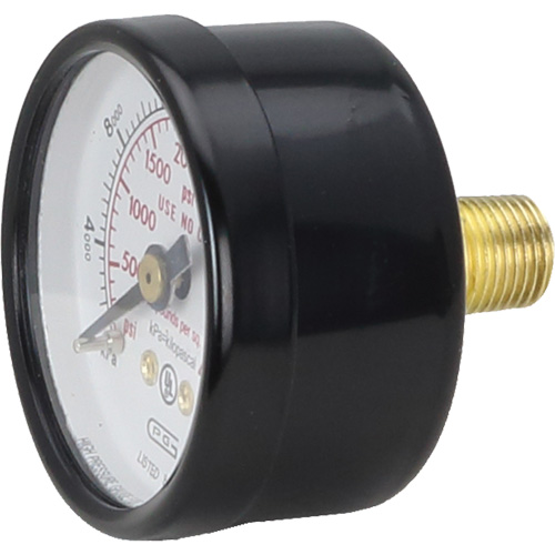 Pressure Gauges, 1-1/2" , 0 - 4000 psi, Back Mount, Analogue Par Equipment