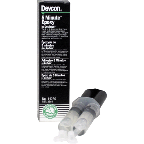 5-Minute Adhesive, 25 ml, Dual Cartridge, Two-Part, Clear Par Equipment