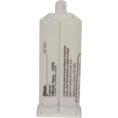 Adh&eacute;sif 5 minutes, 50 ml, Cartouche double, Deux composants, Transparent Par Equipment