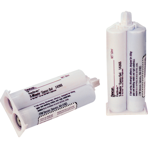 Adh&eacute;sif 5 minutes, 50 ml, Cartouche double, Deux composants, Transparent Par Equipment