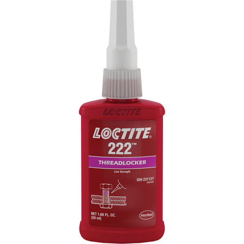 222 Threadlocker, Purple, Low, 50 ml, Bottle Par Equipment