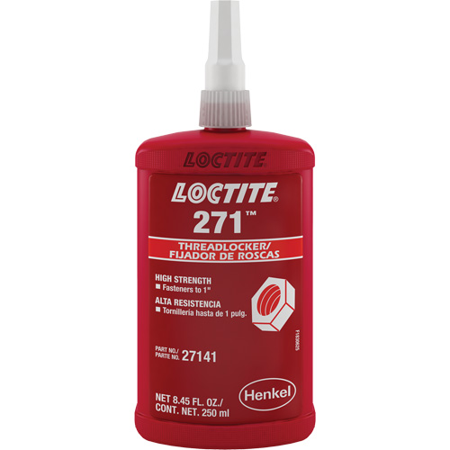 Threadlocker 271 , Red, High, 250 ml, Bottle Par Equipment