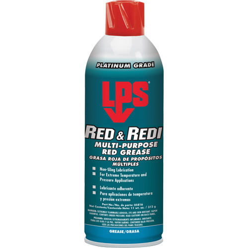 Graisse rouge Red & Redi tout usage, 16 oz, Canette a&eacute;rosol Par Equipment