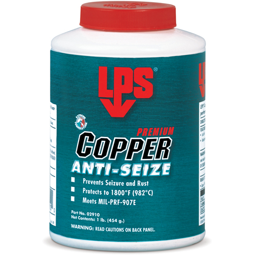 Antigrippant au cuivre, 1/2 lb, Bouteille, 1800°F (982°C) Temp&eacute;rature max. Par Equipment