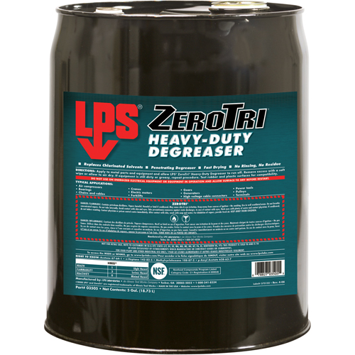 ZeroTri&reg; Heavy-Duty Degreaser, Pail Par Equipment