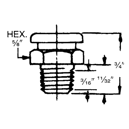 Standard Button Head Fitting, 1/8" PTF Thread Par Equipment