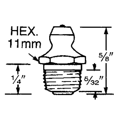 Fitting, 10 mm Thread Par Equipment