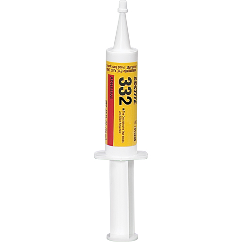 Adh&eacute;sif structurel 332 pour environnements s&eacute;v&egrave;res, 623 g, Seringue, Ambr&eacute;e Par Equipment