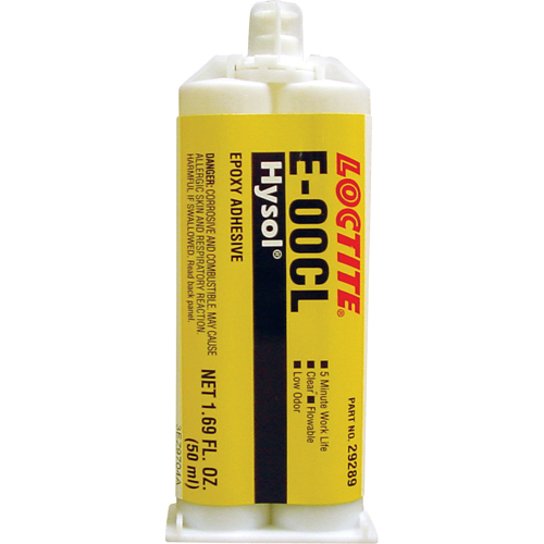 Hysol E-00CL Epoxy, Two-Part, Dual Cartridge, 97 g., Clear Par Equipment