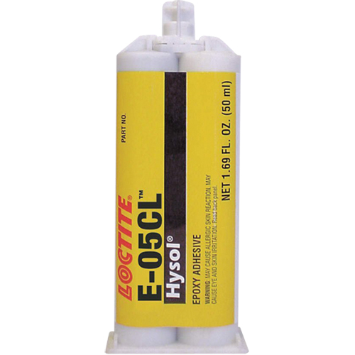 Adh&eacute;sif Hysol E-05CL, 50 ml, Cartouche double, Deux composants, Transparent Par Equipment