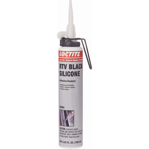Superflex RTV Silicone Adhesive Sealant, Cartridge, Black Par Equipment