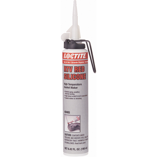 Superflex High Temp RTV Silicone Adhesive Sealant, Cartridge, Red Par Equipment
