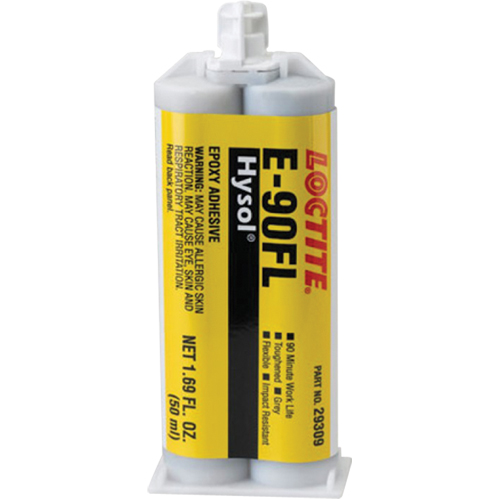 Adh&eacute;sif Hysol E-90FL, 102 g, Cartouche double, Deux composants, Gris Par Equipment