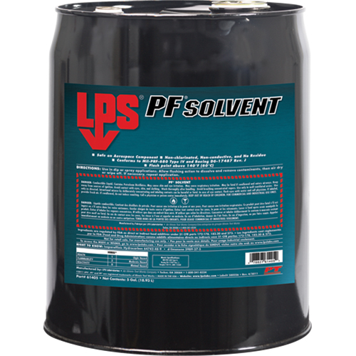 PF&reg; Solvent, Pail Par Equipment