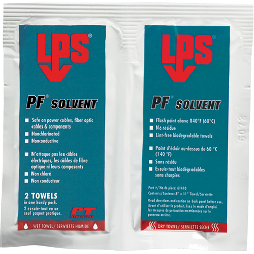 PF&reg; Solvent, Packets Par Equipment