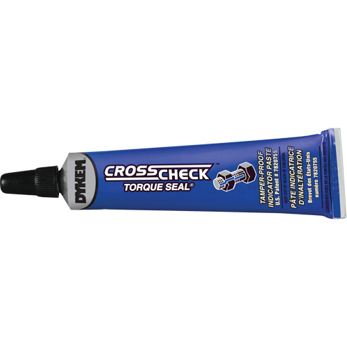 P&acirc;te indicatrice inviolable Cross-Check Torque Seal, 1 liq. oz., Tube, Bleu Par Equipment