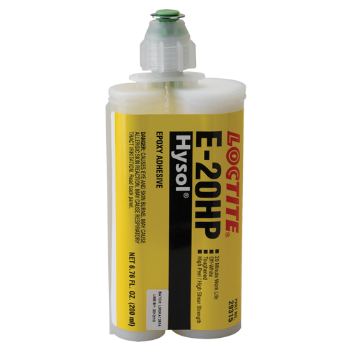 E-20P Fast Setting Structural Adhesives, 200 ml, Dual Cartridge, Two-Part, White Par Equipment
