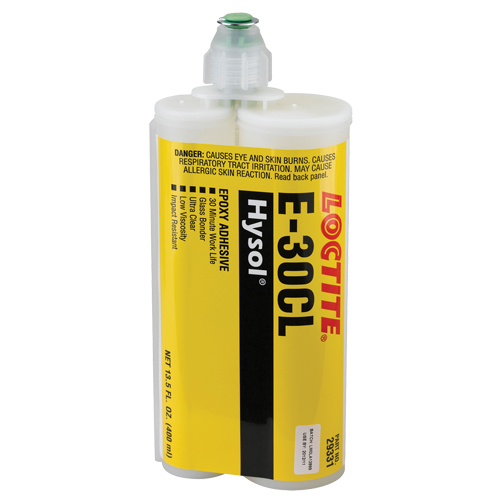 E-30CL Glass Bonder Structural Adhesive, 200 ml, Dual Cartridge, Two-Part, Ultra Clear Par Equipment