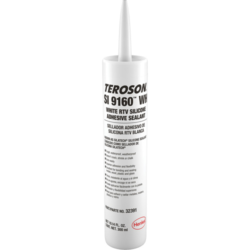 Scellant &agrave; la silicone Teroson SI 9160, Cartouche, Blanc Par Equipment
