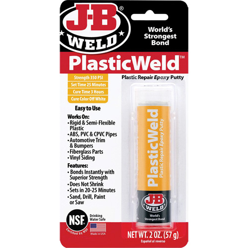 PlasticWeld Epoxy, 2 oz., Stick, Off-White Par Equipment