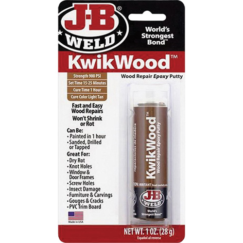 KwikWood Epoxy, 2 oz., Stick, Tan Par Equipment