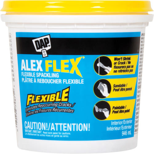 Alex Flex&reg; Flexible Spackling, 946 ml, Plastic Container Par Equipment