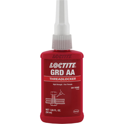 Letter Grade AA Wicking Grade Threadlocker, Green, High, 50 ml, Bottle Par Equipment