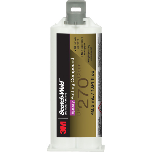 Mat&eacute;riau d'enrobement &eacute;poxyde Scotch-Weld, 1,7 liq. oz./48,5 ml, Cartouche double, Deux composants, Transparent Par Equipment