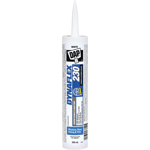 Dynaflex 230&reg; Premium Elastomeric Sealant, 300 ml, Cartridge, White Par Equipment