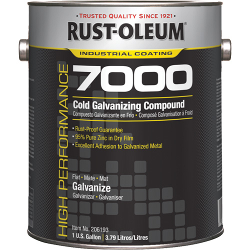High-Performance 7000 System Cold Galvanizing Compound, Gallon Par Equipment