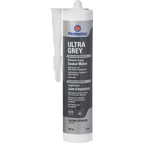 Ultra Grey&reg; Rigid High-Torque RTV Silicone Gasket Maker, Cartridge, Grey Par Equipment