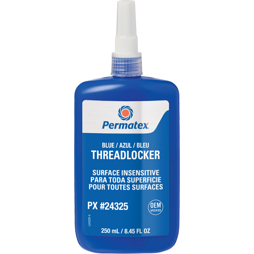 Surface Insensitive Threadlocker, Blue, High, 250 ml, Bottle Par Equipment