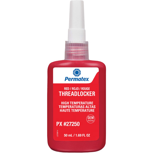 High Temperature Threadlocker, Red, High, 50 ml, Bottle Par Equipment