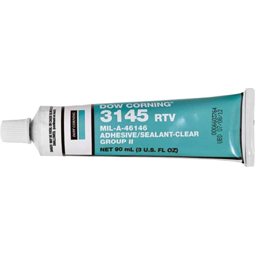 Scellant adh&eacute;sif &agrave; la silicone Dowsil RTV 3145 MIL-A-46146, Tube, Transparent Par Equipment