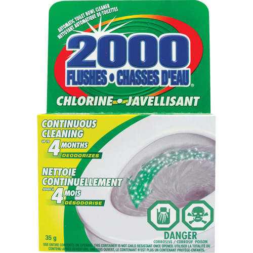 D&eacute;tergent pour cuvette de toilette 2000 Flushes avec agent de blanchiement, 35 g, Tampon Par Equipment