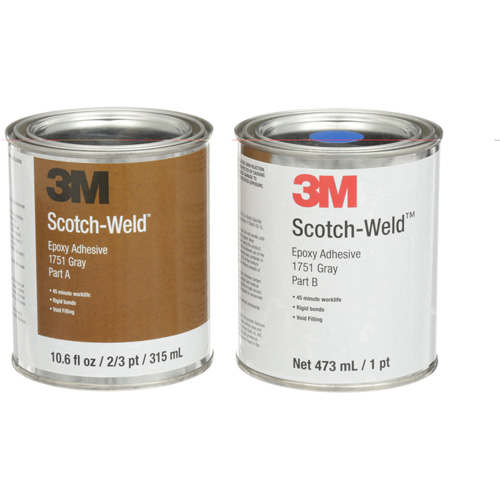 Adh&eacute;sif Scotch-Weld, 16 oz liq., Tube, Deux composants, Gris Par Equipment