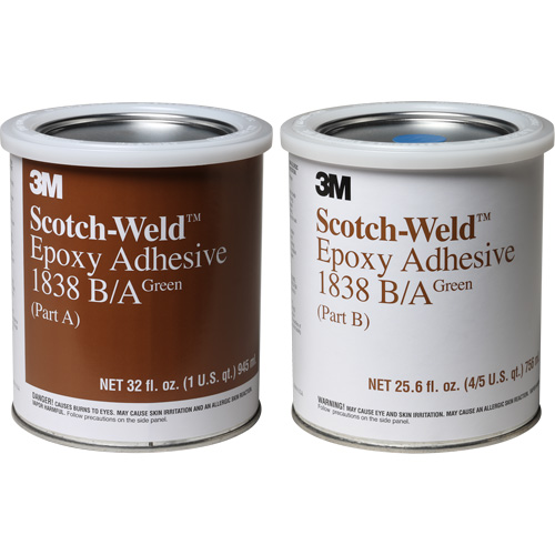 Adh&eacute;sif Scotch-Weld, 32 oz liq., Seau, Deux composants, Vert Par Equipment