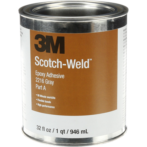 Scotch-Weld Adhesive, 32 fl. oz., Kit, Two-Part, Grey Par Equipment
