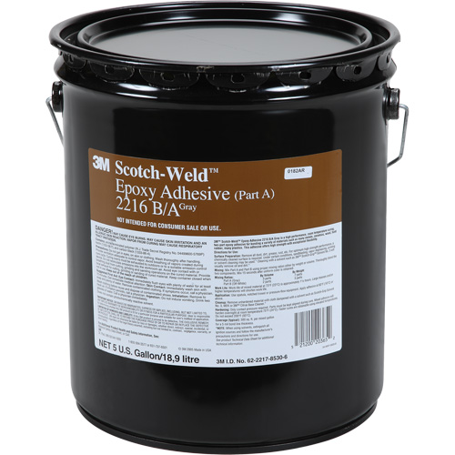 Scotch-Weld Adhesive, 5 gal., Pail, Two-Part, Grey Par Equipment