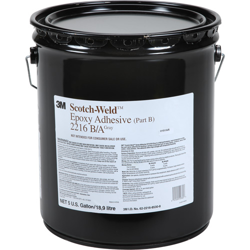 Scotch-Weld Adhesive, 5 gal., Pail, Two-Part, Grey Par Equipment