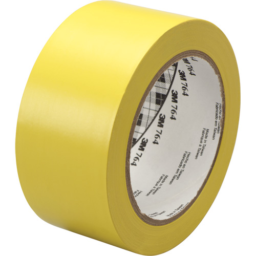 Ruban en vinyle pour travaux g&eacute;n&eacute;raux 764, 1245 mm (49") la x 32,9 m (108') lo, 5 mils, Jaune Par Equipment