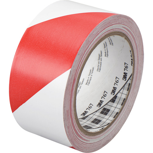 Ruban de signalisation de danger 767, 50,8 mm (2") x 33 m (108'), Rouge/Blanc Par Equipment