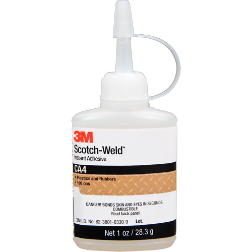 Adh&eacute;sif instantan&eacute; CA4 Scotch-Weld, Transparent, Bouteille, 1 oz Par Equipment