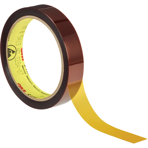Ruban &agrave; base de polyimide produisant peu de statique 5419, 12,7 mm (1/2") x 33 m (108'), Brun Par Equipment