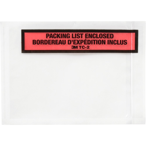 Pochette pour bordereau d'exp&eacute;dition, 5-1/2" lo x 4-1/2" la, Style Insertion par extr&eacute;mit&eacute; Par Equipment