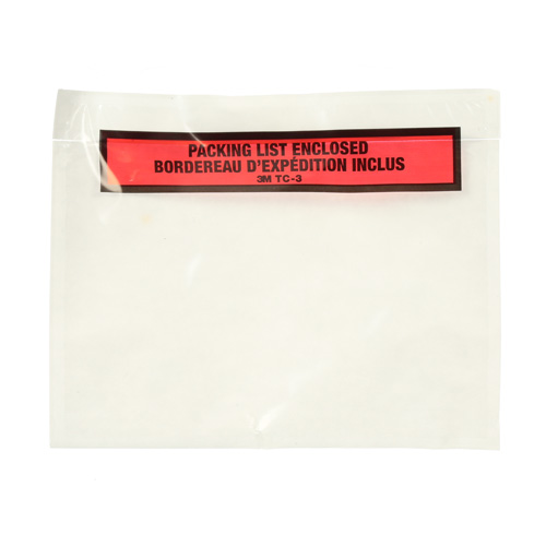 Pochette pour bordereau d'exp&eacute;dition, 7" lo x 5" la, Style Insertion par extr&eacute;mit&eacute; Par Equipment