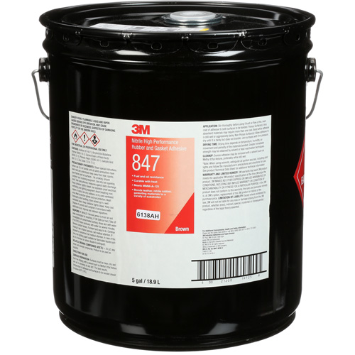 Scotch-Weld High-Performance Rubber & Gasket Adhesive, Pail, Brown Par Equipment