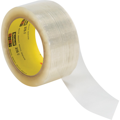 Ruban d'emballage Scotch 375, Adh&eacute;sif Thermofusible, 3,1 mils, 48 mm (1-22/25") x 1500 m (4921') Par Equipment