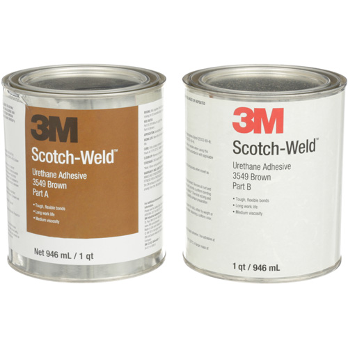 Scotch-Weld Urethane Adhesive 3549, 64 fl. oz., Can, Brown Par Equipment